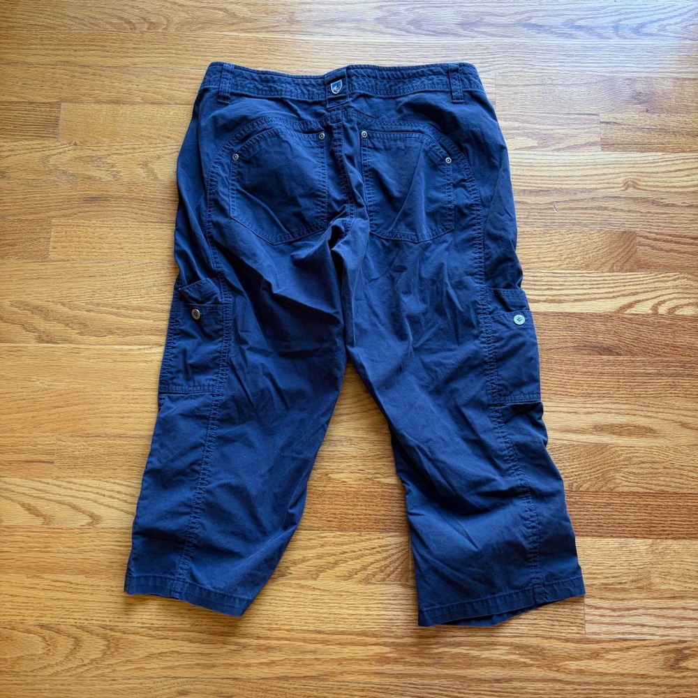 Kuhl‎ Free Range Hiking Capri Pants 8 Navy Blue Stretch Crop Outdoor Gorpcore
